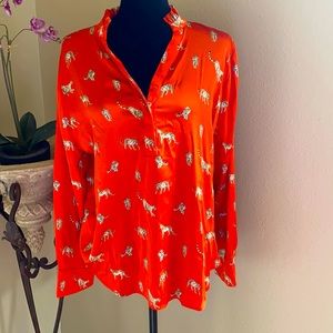 Beautiful silky  blouse from Chicos. 11-14 size.